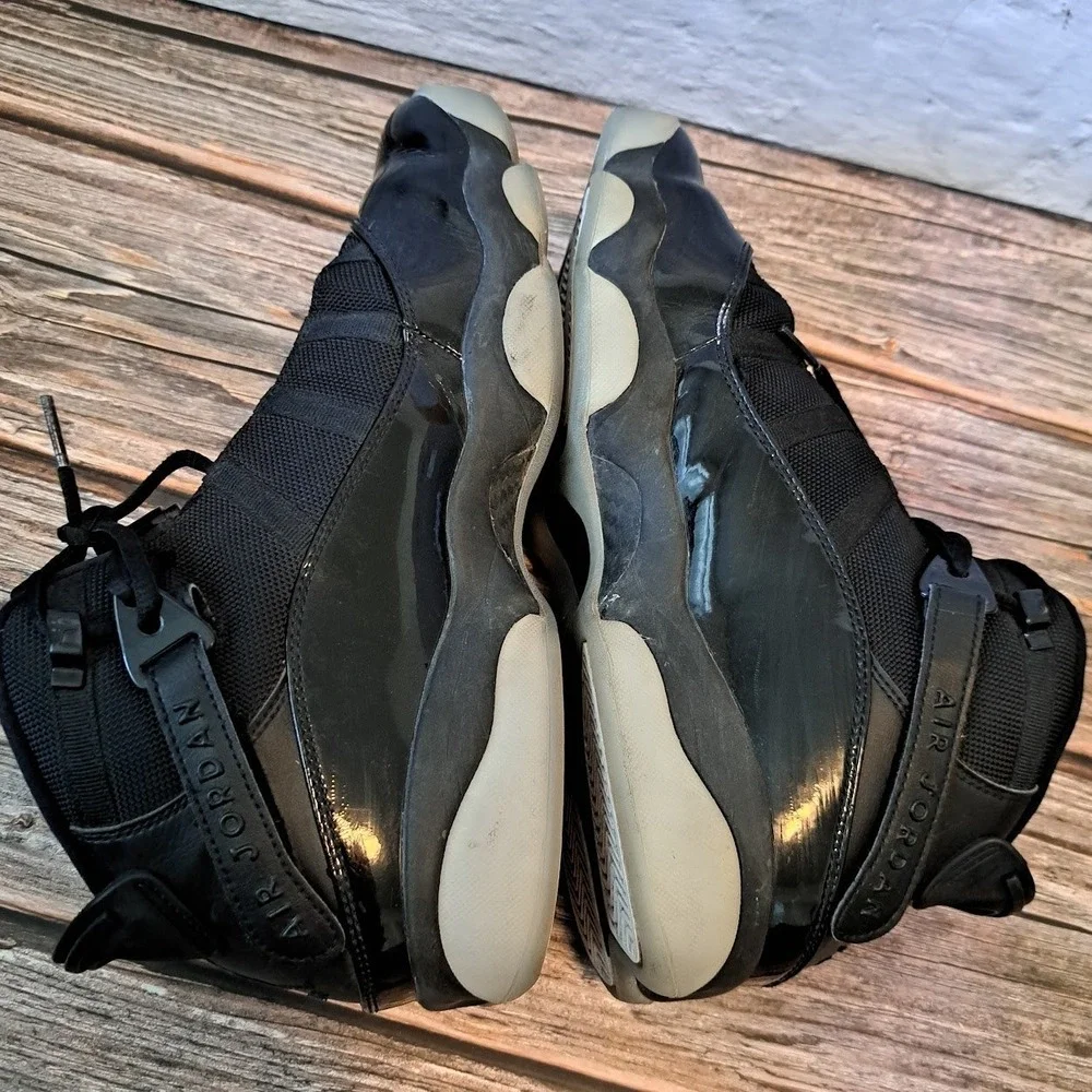 Jordan 6 Rings Triple Black Mens Basketball Shoes 322992-011 Size 10.5